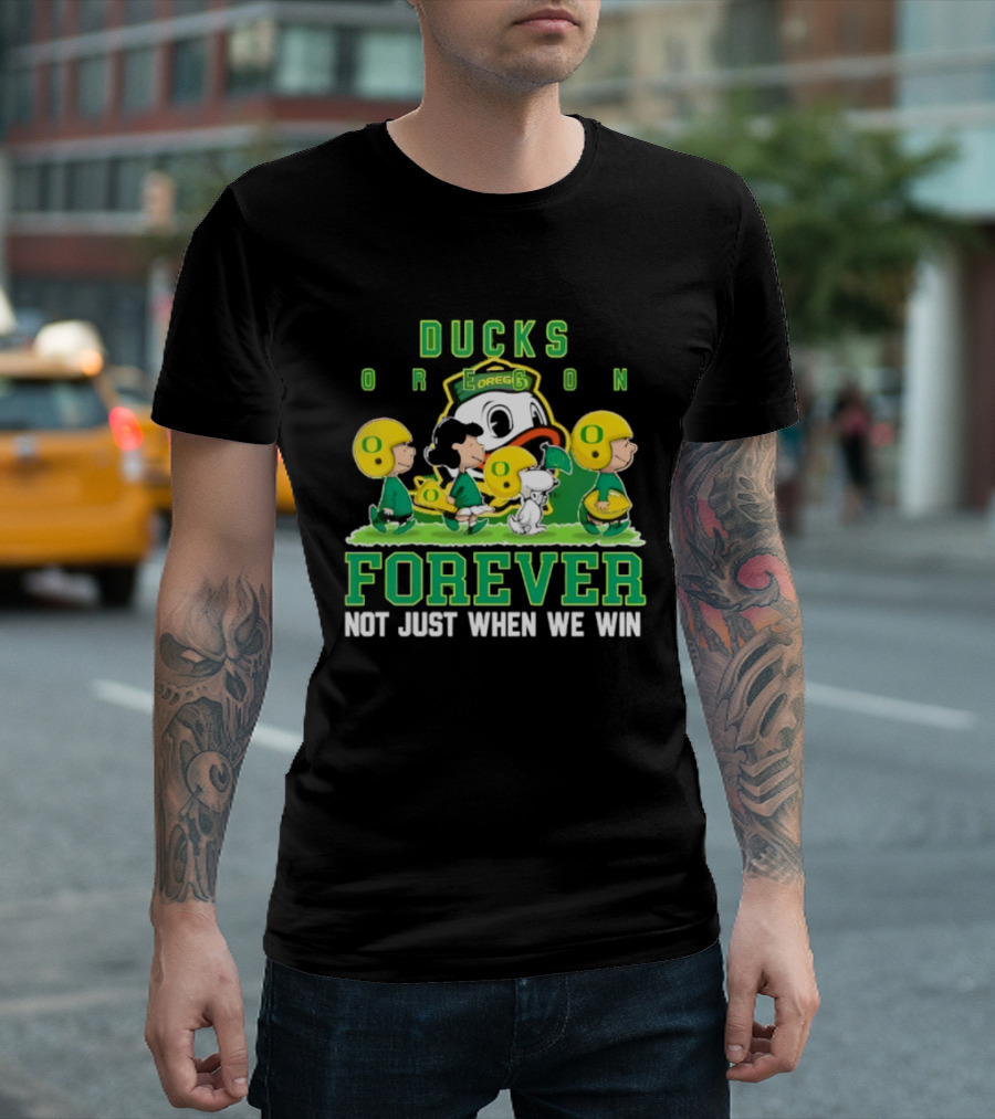 Oregon Ducks Peanuts Characters Forever Not Just When We Win T-Shirt
