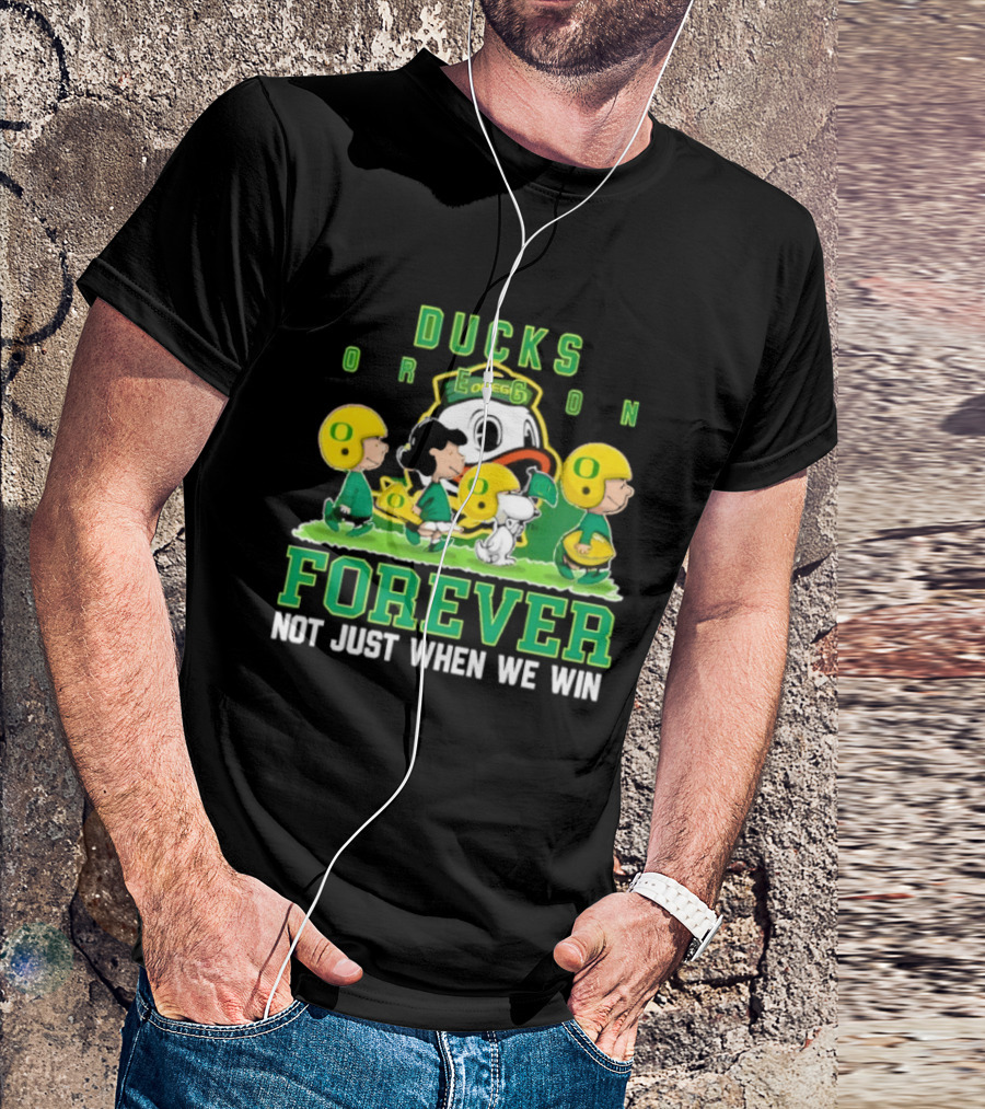 Oregon Ducks Peanuts Characters Forever Not Just When We Win T-Shirt