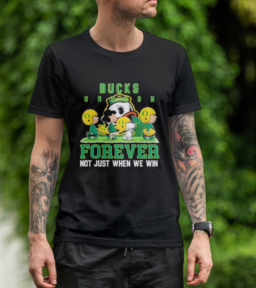 Oregon Ducks Peanuts Characters Forever Not Just When We Win T-Shirt
