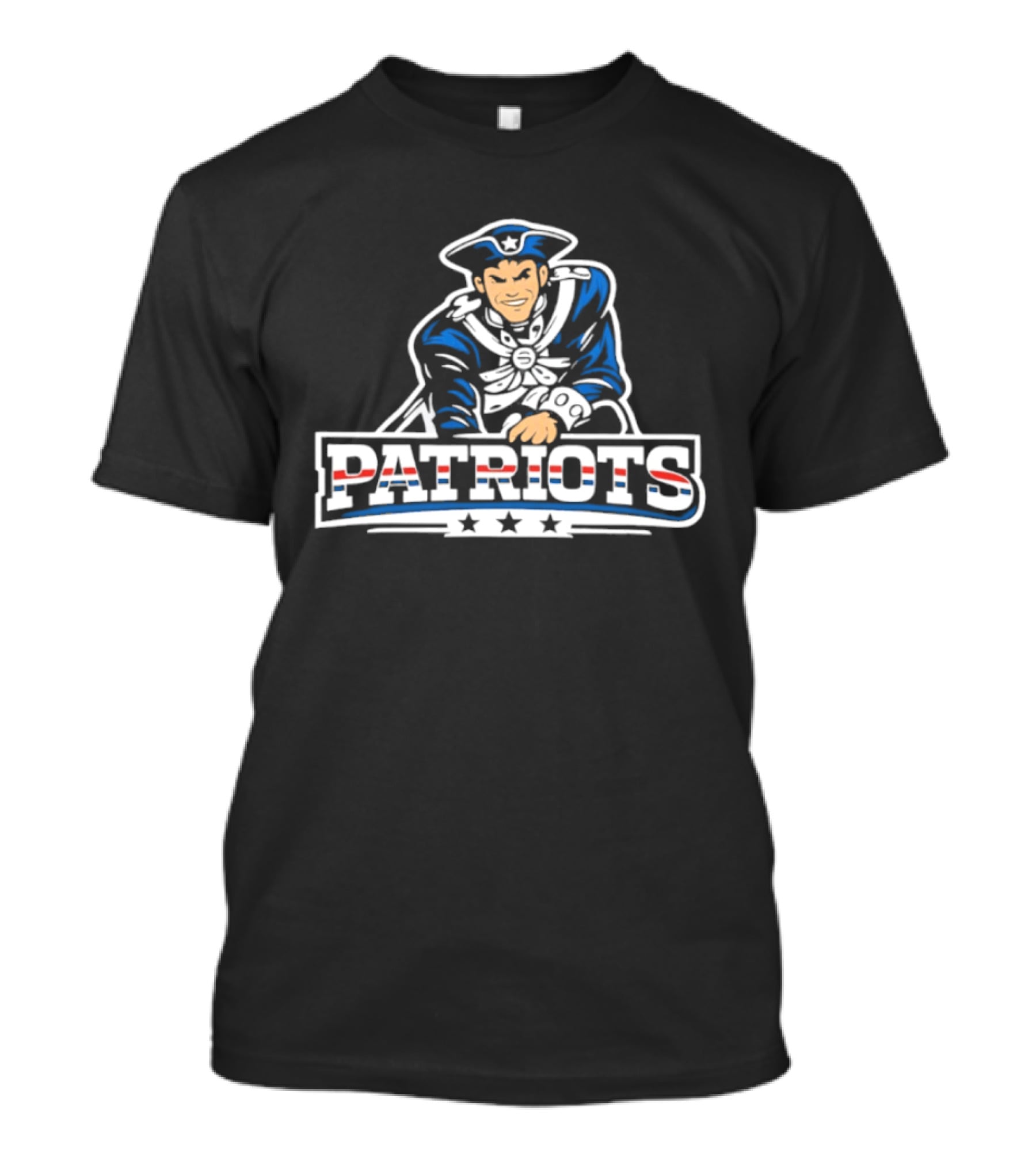 Patriots Game Day Classic Blue Revolutionary Soldier Motif T-Shirt
