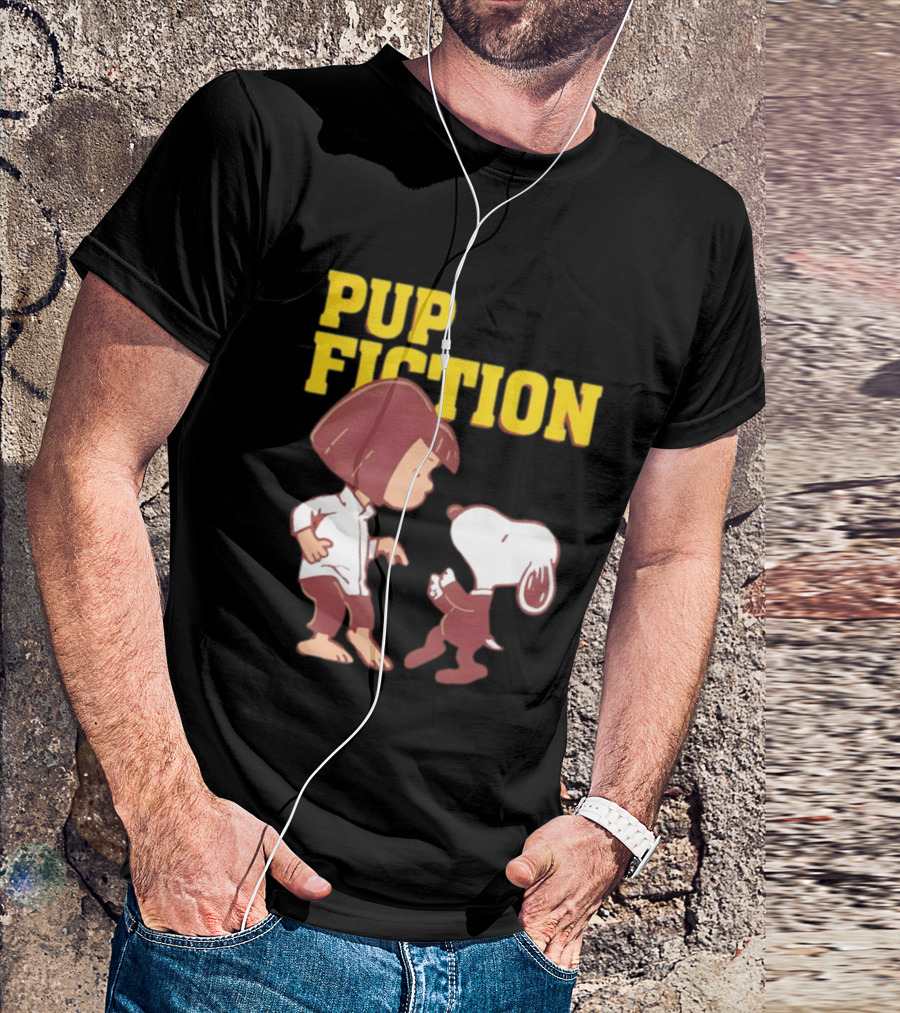 Lucy And Snoopy Pup Fiction Mashup Peanuts Characters T-Shirt