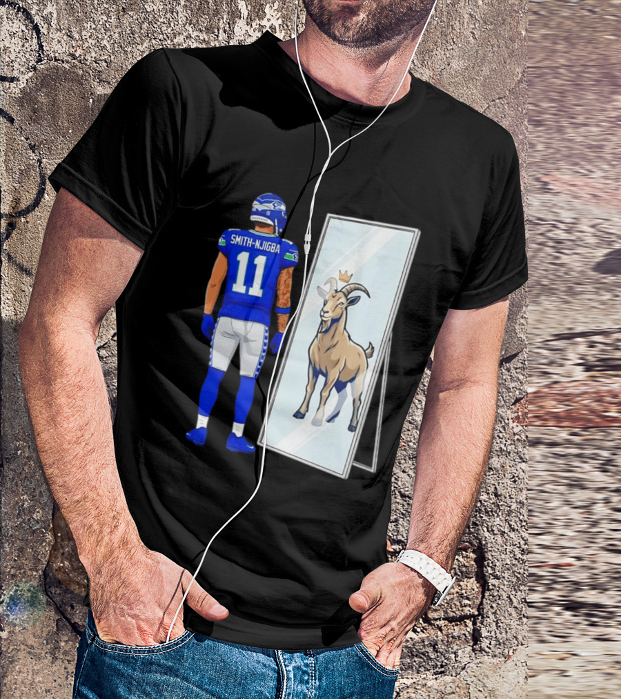 Jaxon Smith Njigba Seattle Seahawks Mirror Goat Football T-Shirt