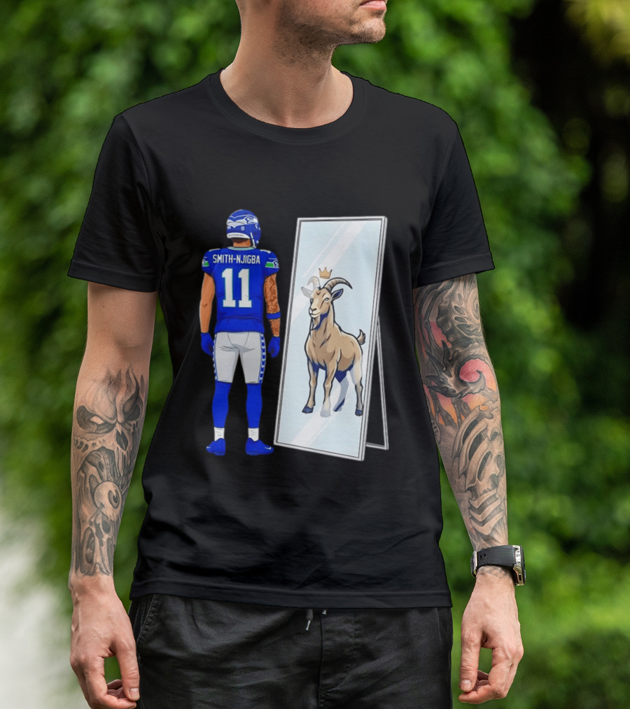 Jaxon Smith Njigba Seattle Seahawks Mirror Goat Football T-Shirt