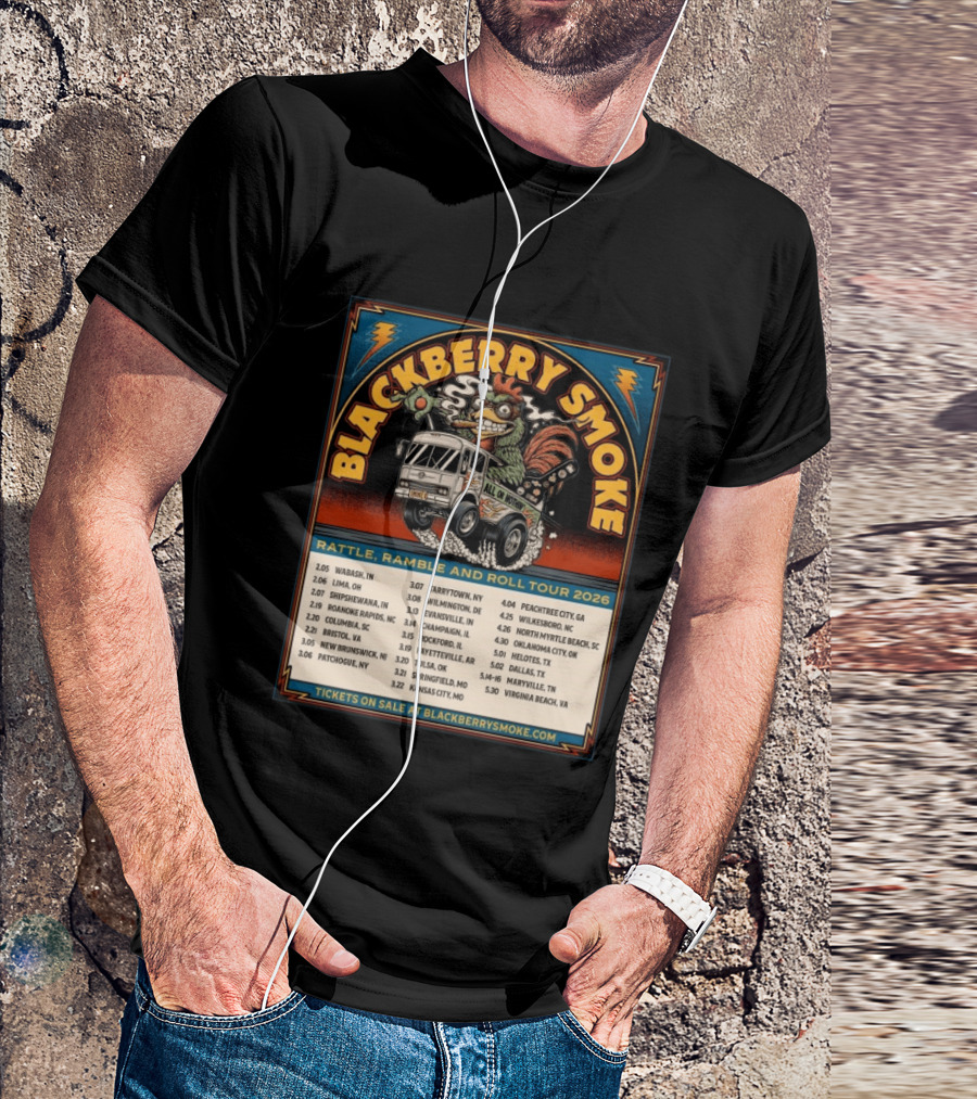 Blackberry Smoke Rattle Ramble And Roll Tour 2026 All Or Nothin Truck Dates T-Shirt