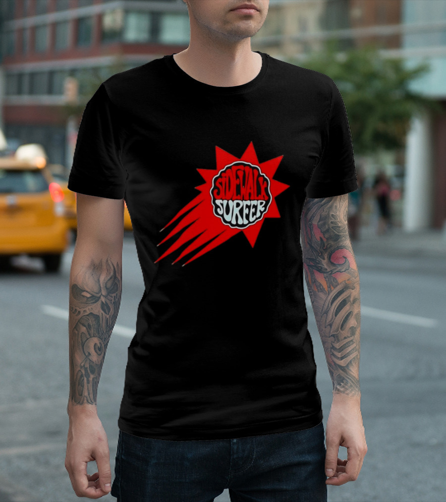 Sidewalk Surfer Retro Red Burst T-Shirt