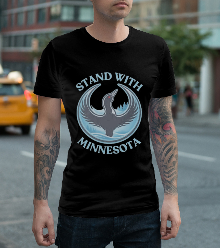 Stand With Minnesota Loon State Bird T-Shirt
