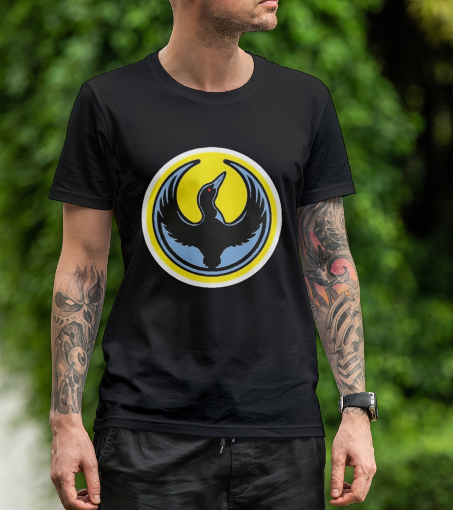 Minnesota Rebel Alliance Loon Symbol Yellow Circle T-Shirt