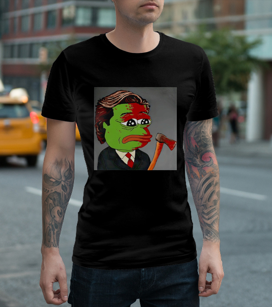 Pepe The Frog As Patrick Bateman With Axe Mashup T-Shirt