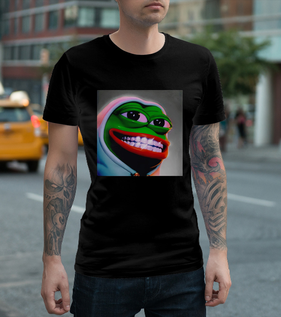 Pepe The Frog Diamond Teeth Drip T-Shirt