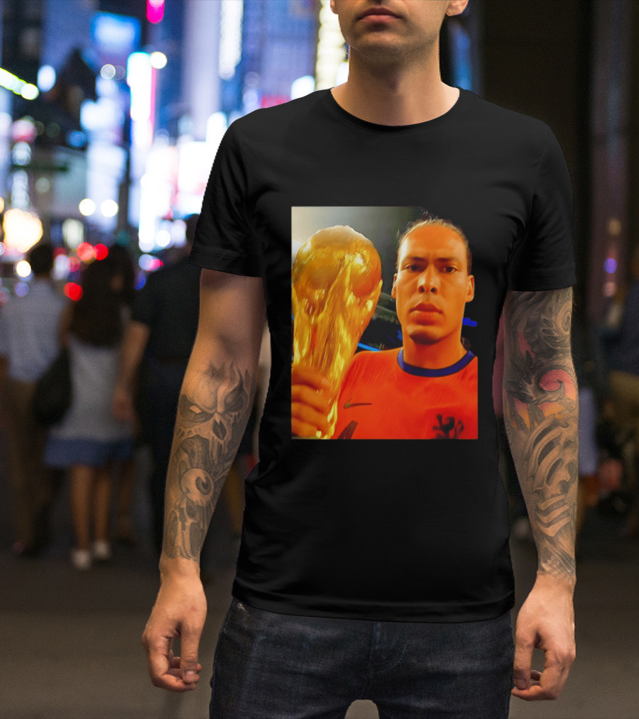 Virgil Van Liverpool Netherlands Trophy Celebration T-Shirt