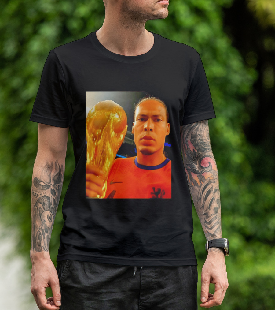 Virgil Van Liverpool Netherlands Trophy Celebration T-Shirt