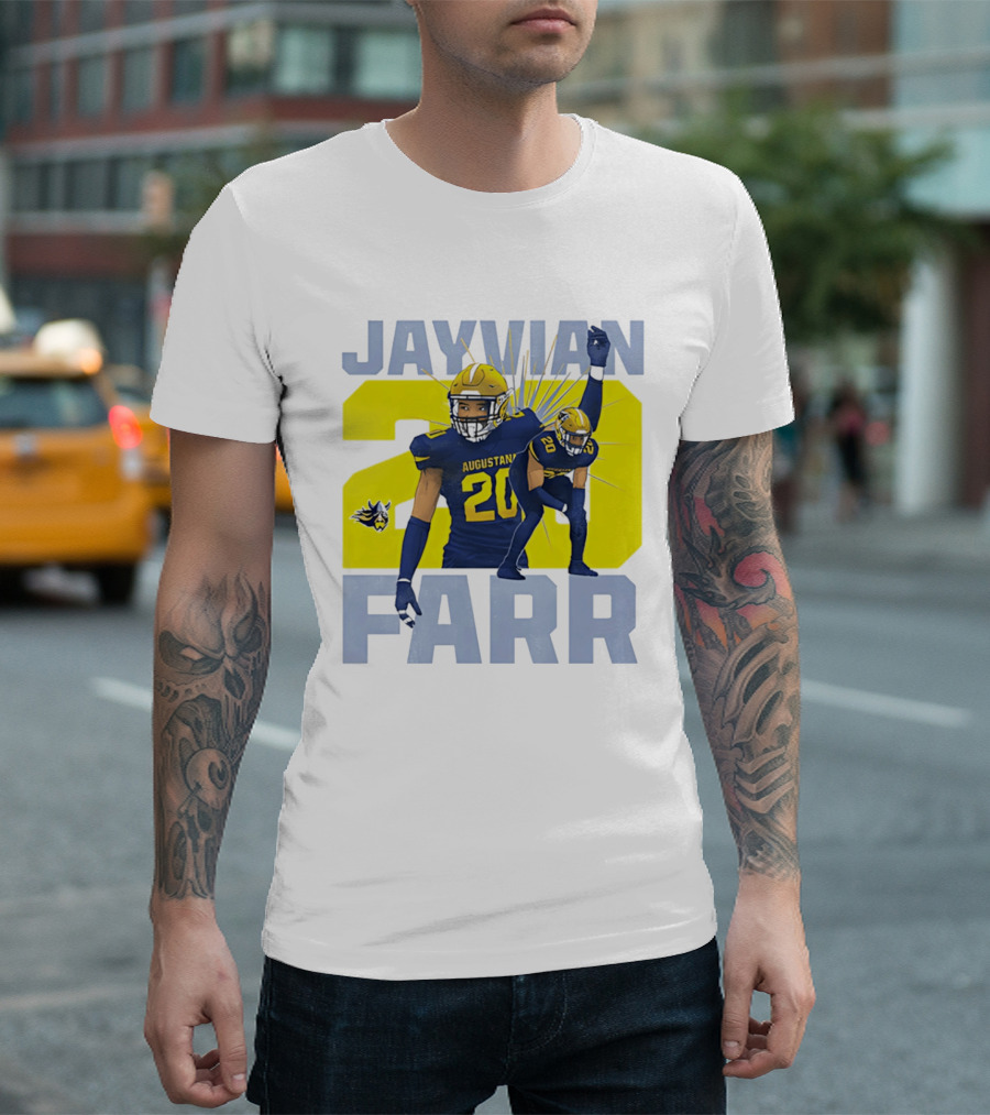 Augustana Jayvian Farr 20 NCAA Football Legends Collage T-Shirt