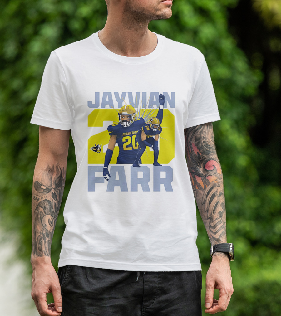 Augustana Jayvian Farr 20 NCAA Football Legends Collage T-Shirt