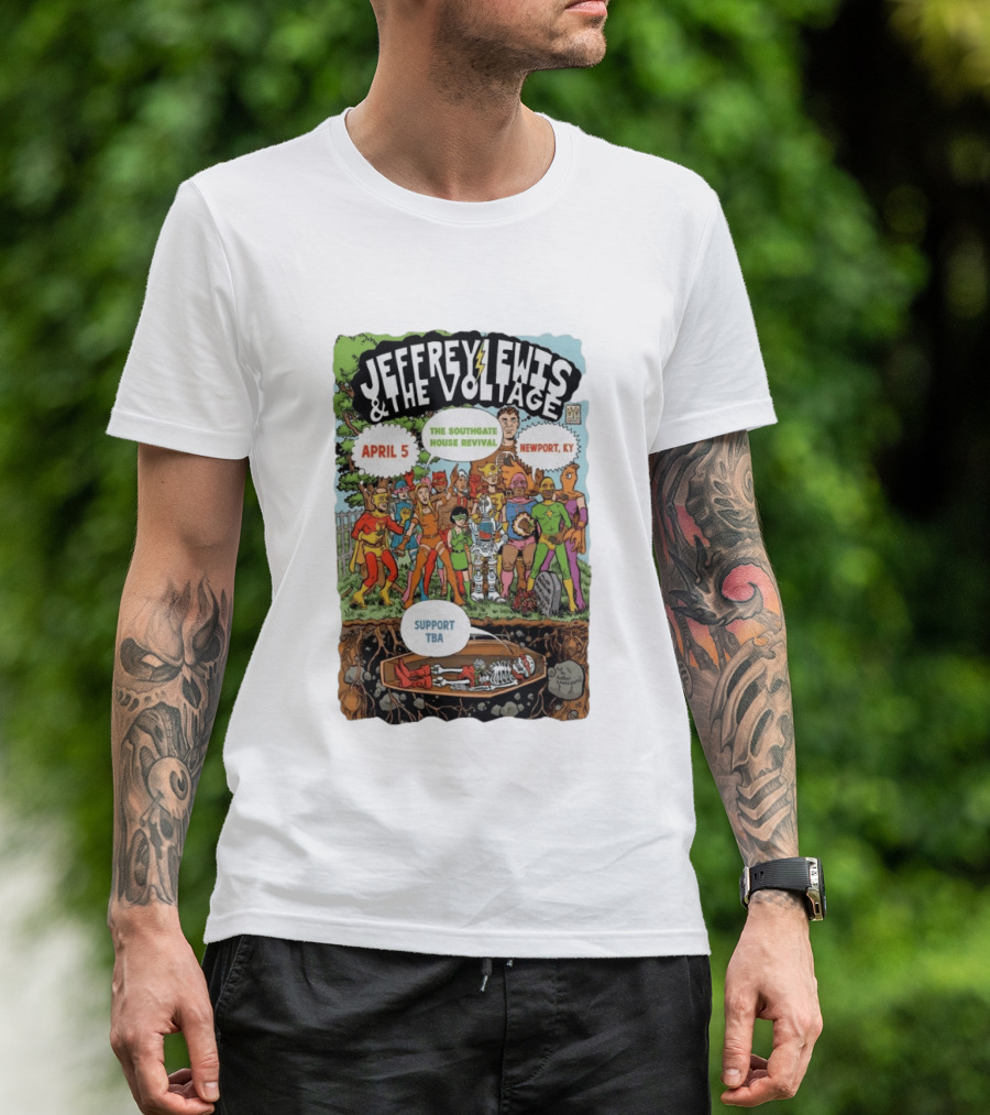 Jeffrey Lewis And The Voltage Newport KY Southgate House Revival April 5 T-Shirt