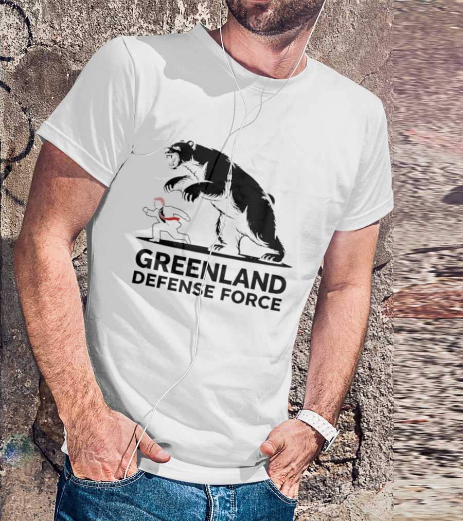 Greenland Defense Force Polar Bear And Man T-Shirt