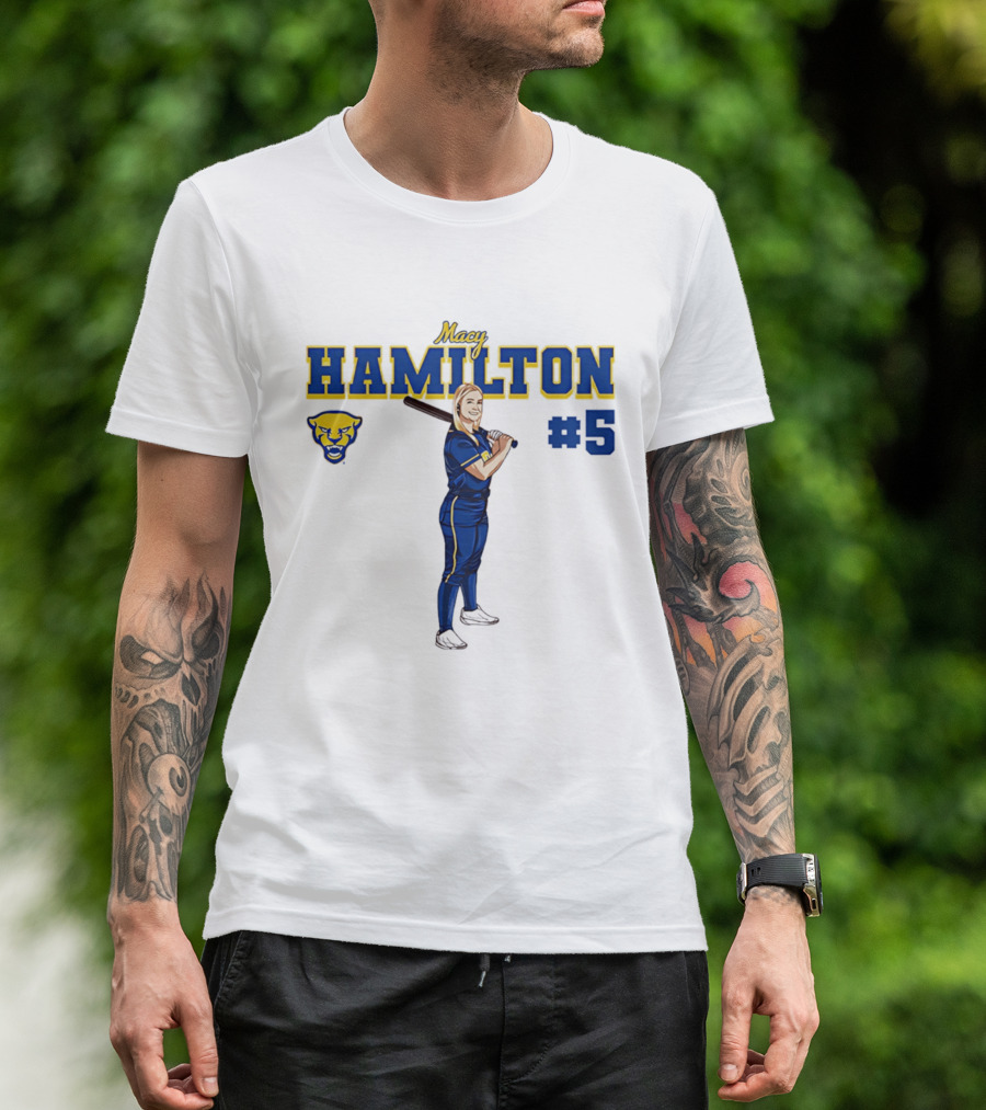 Macy Hamilton Pittsburgh Softball Caricature #5 T-Shirt
