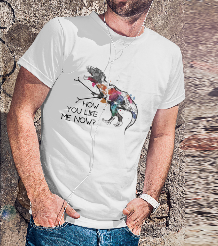 T Rex How You Like Me Now Paint Splatter T-Shirt