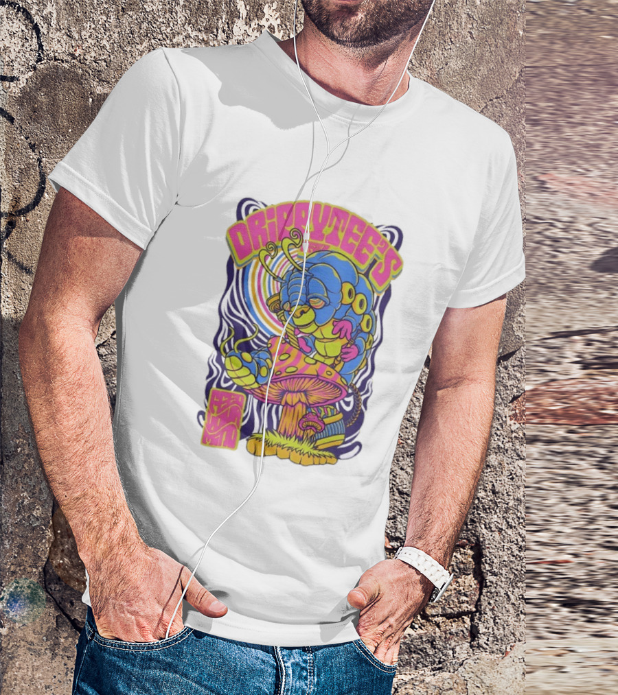 Drippytee's Psychedelic Caterpillar Mushroom Feed Your Mind T-Shirt