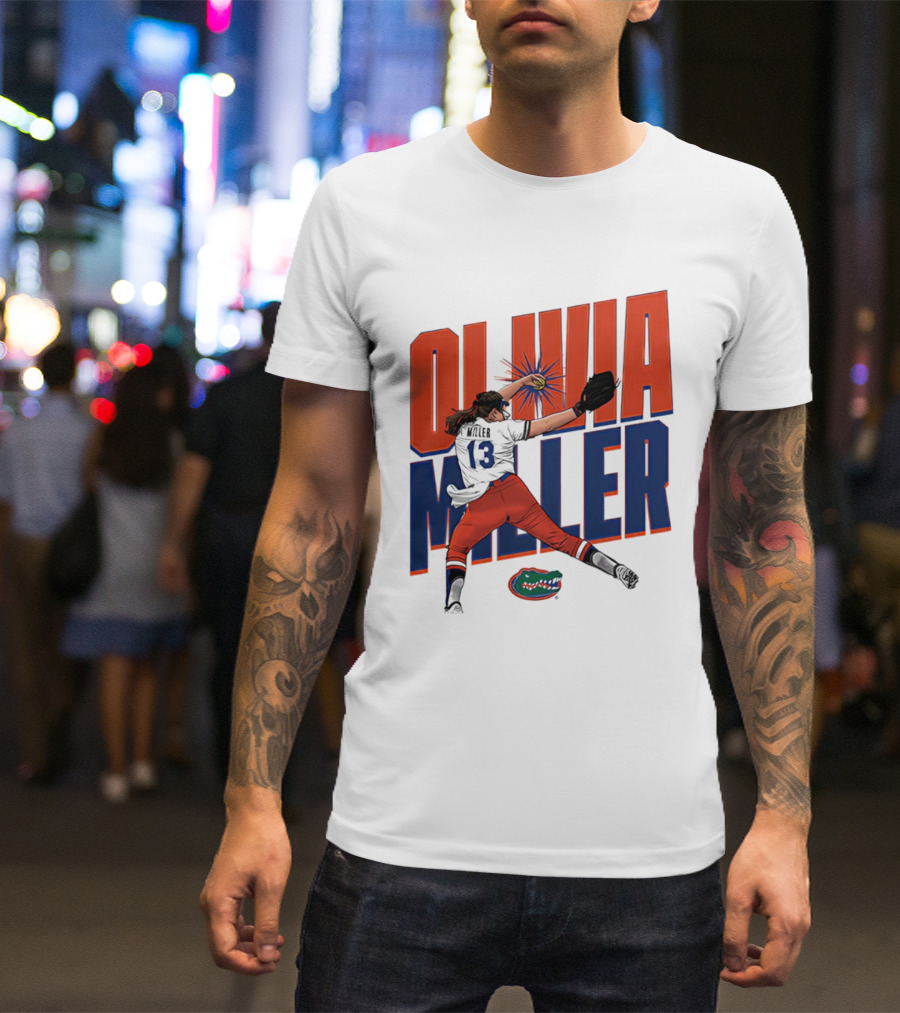 Olivia Miller Florida Gators Softball NCAA Player Caricature T-Shirt