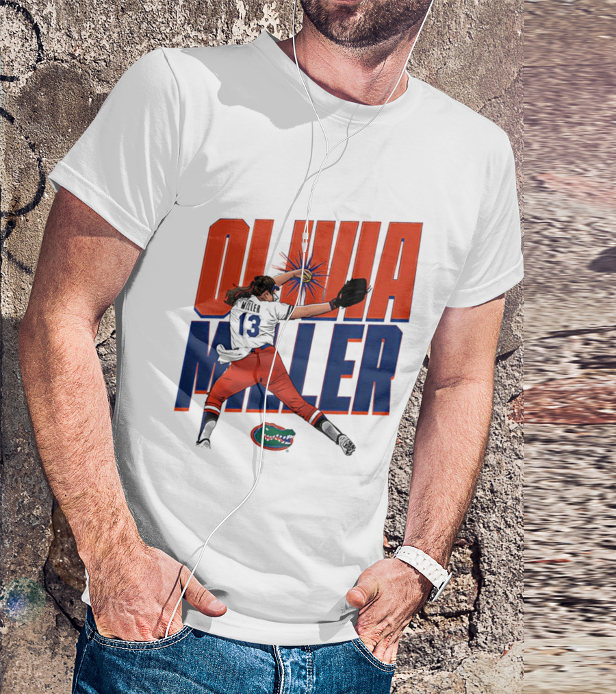 Olivia Miller Florida Gators Softball NCAA Player Caricature T-Shirt