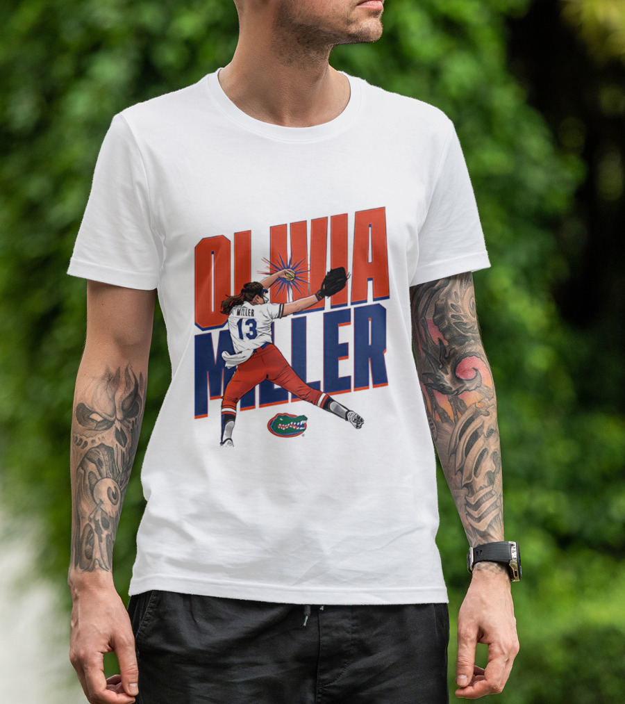 Olivia Miller Florida Gators Softball NCAA Player Caricature T-Shirt