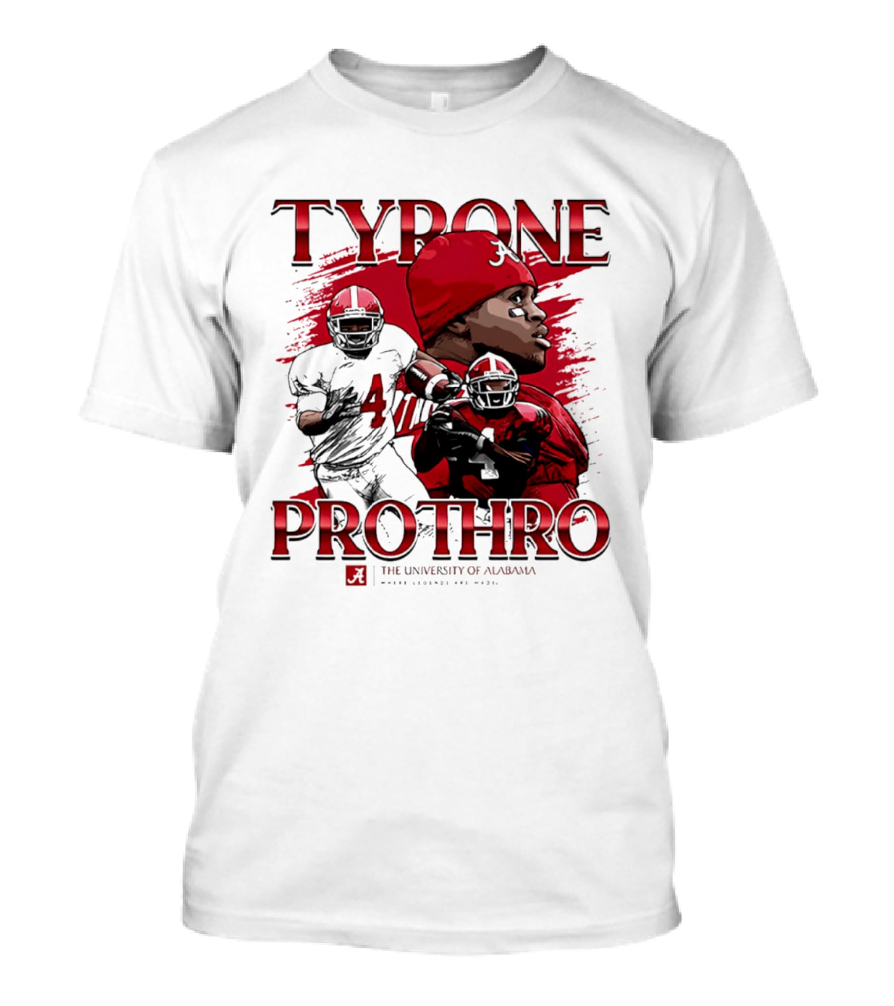 Tyrone Prothro University Of Alabama Football Icon NCAA Legends T-Shirt