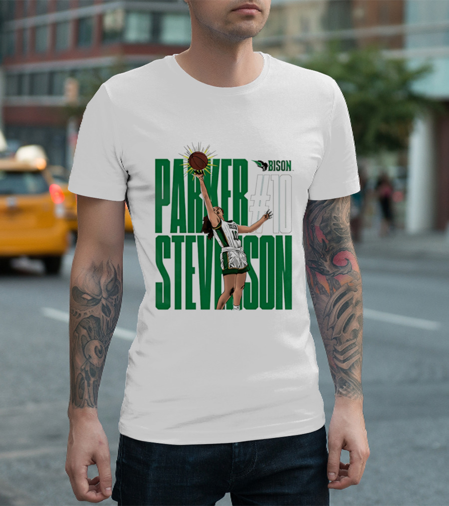 Parker Stevenson OKBU Bison #10 Basketball NCAA Caricature T-Shirt