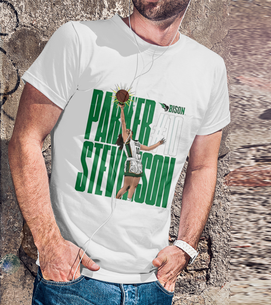 Parker Stevenson OKBU Bison #10 Basketball NCAA Caricature T-Shirt