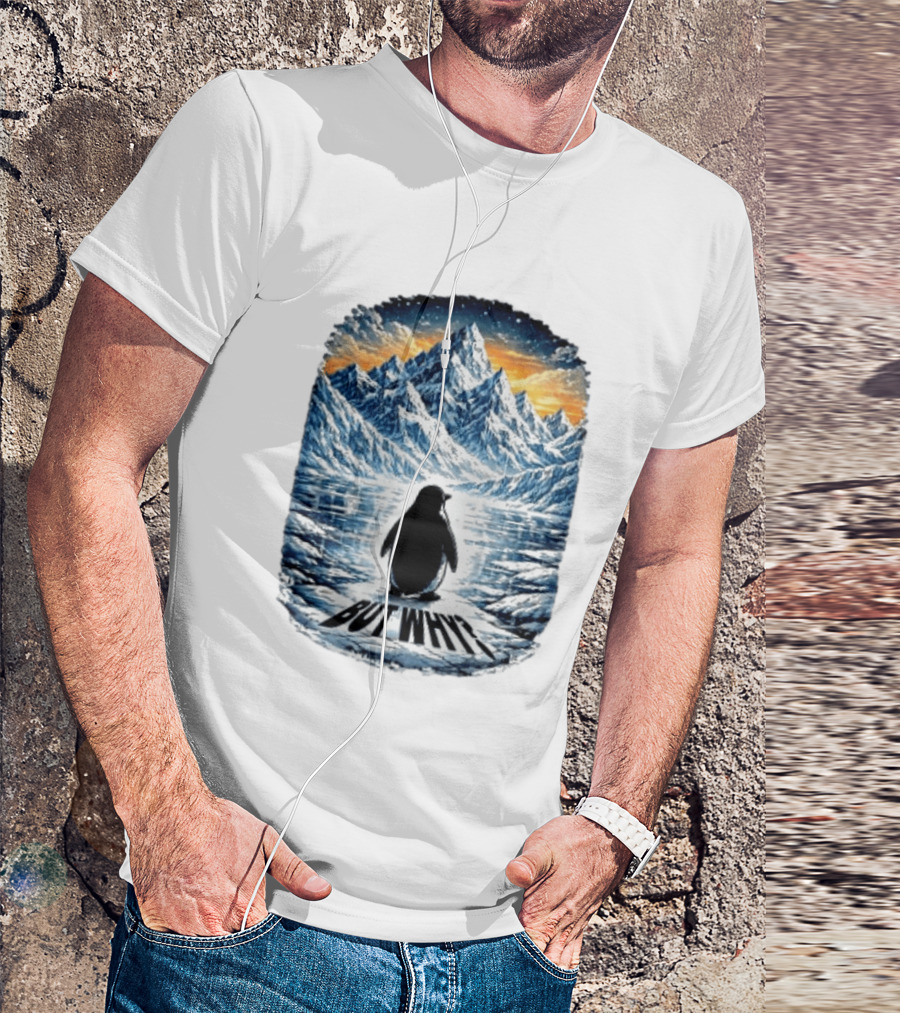 Viral Nihilist Penguin But Why Mountain Reflection T-Shirt