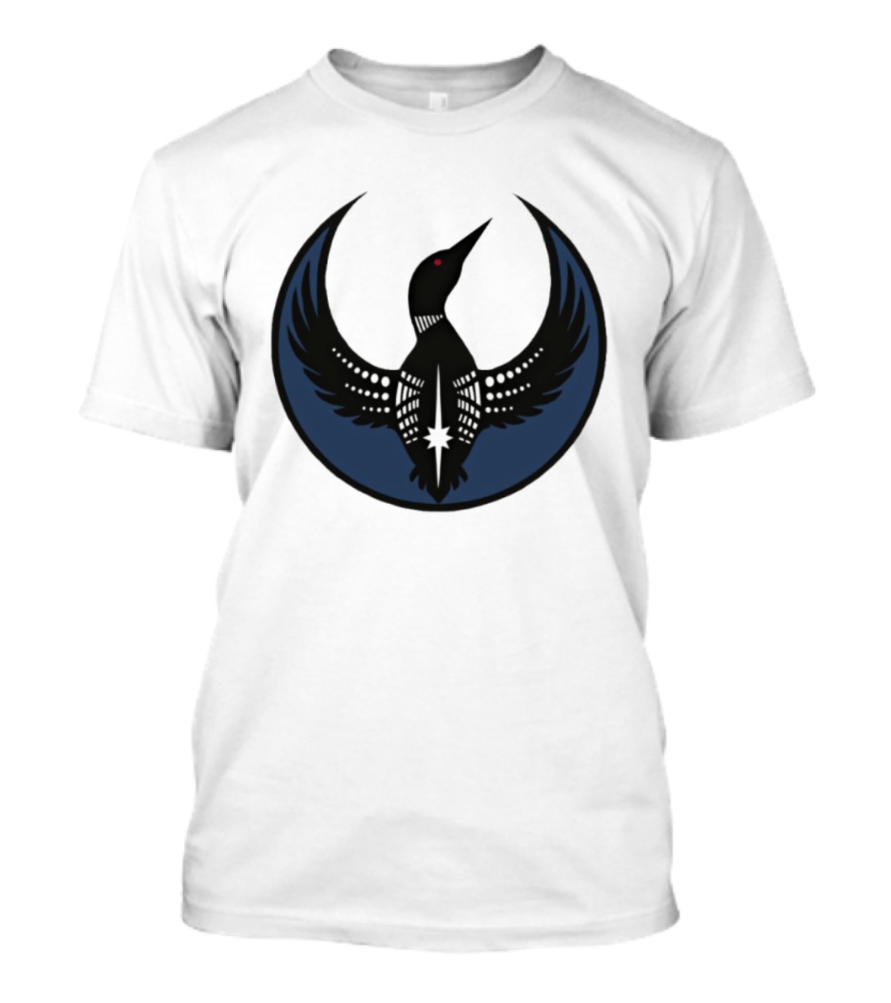 Minnesota Loon Bird Resist Ice Dark Circle Wings T-Shirt