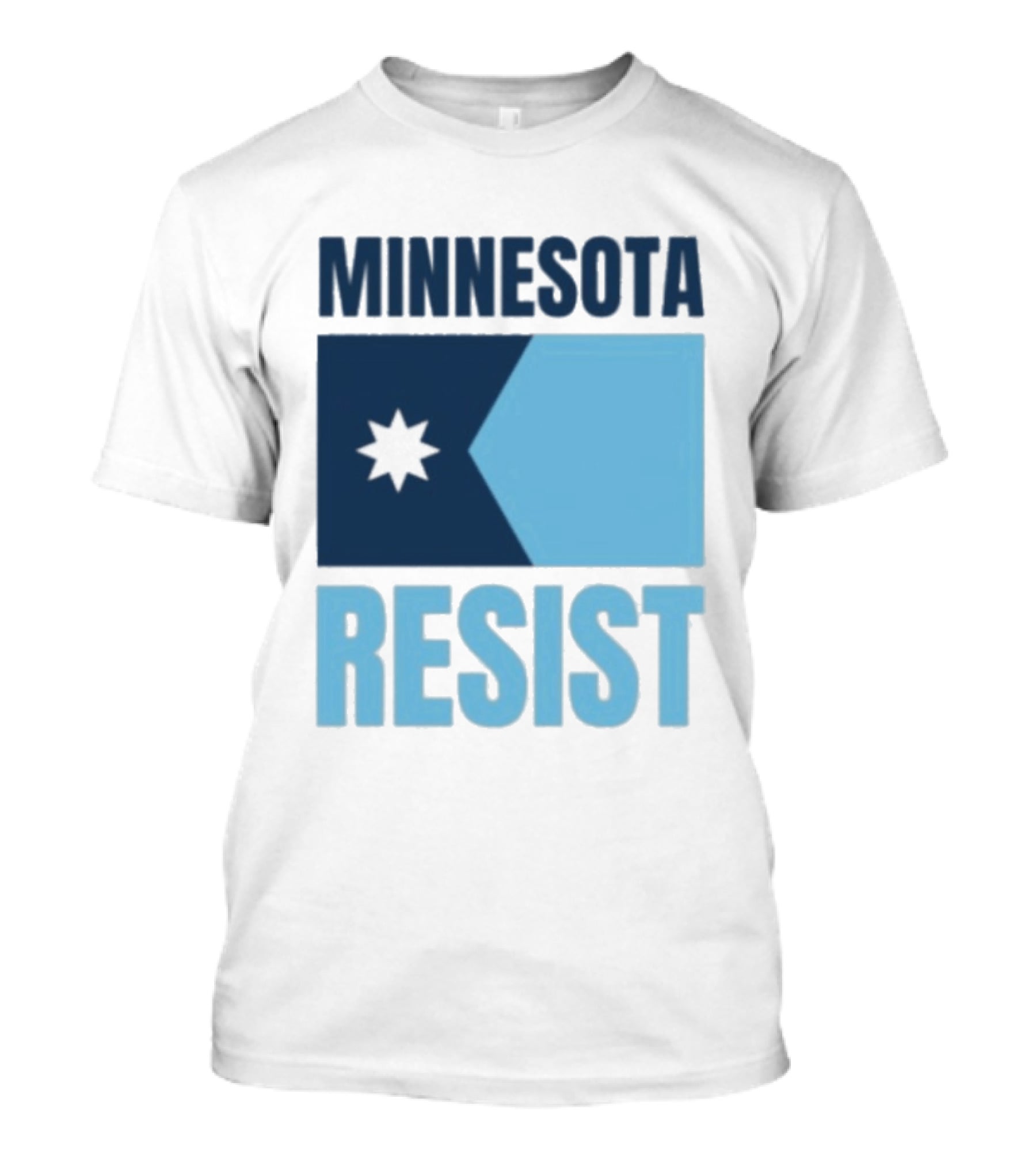 MINNESOTA RESIST Star Flag Blue Rectangle T-Shirt