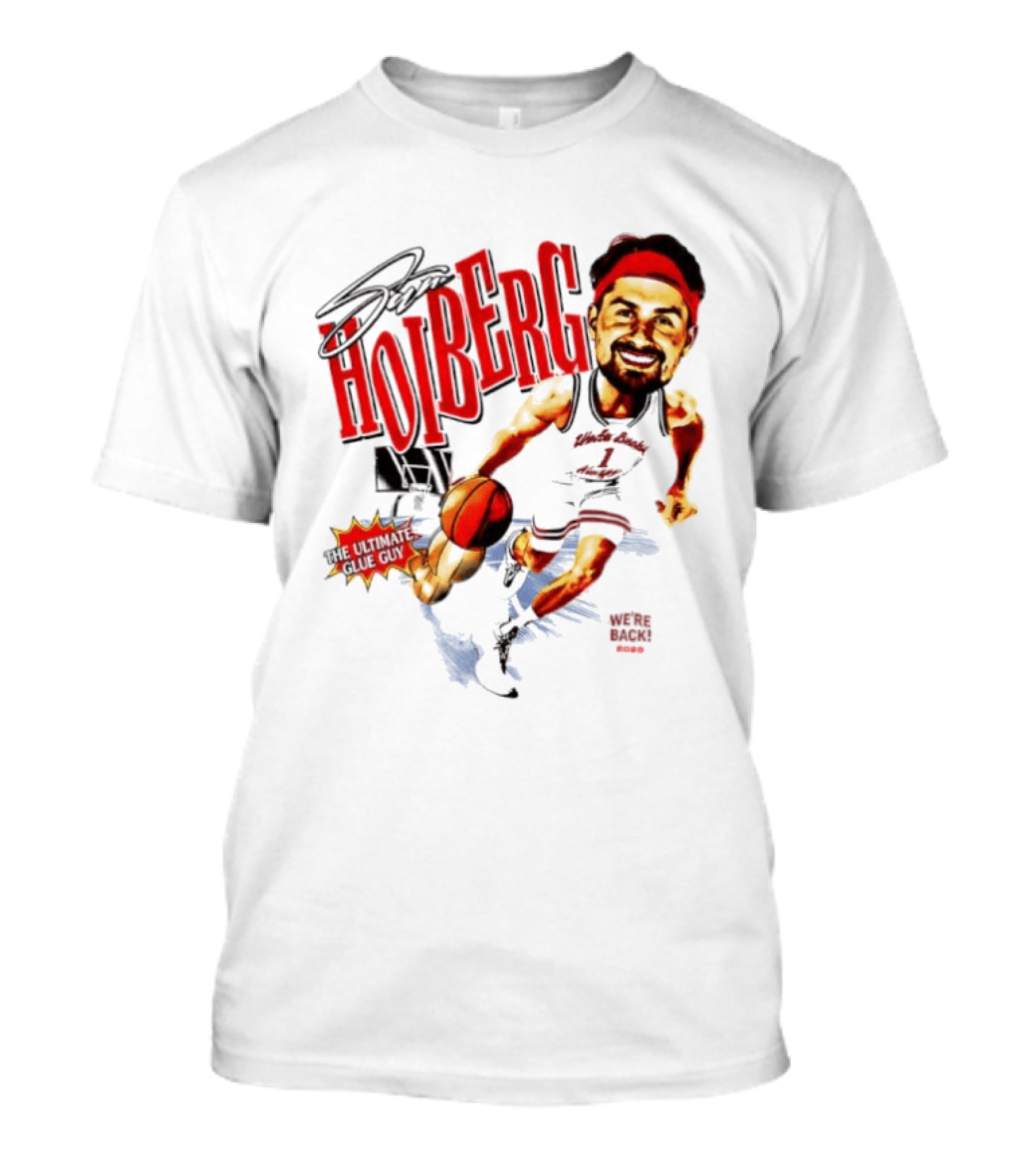 Sam Hoiberg Nebraska Cornhuskers We're Back Ultimate Glue Guy Basketball Player Red T-Shirt