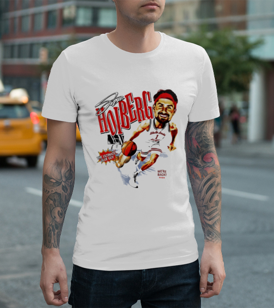 Sam Hoiberg Nebraska Cornhuskers We're Back Ultimate Glue Guy Basketball Player Red T-Shirt