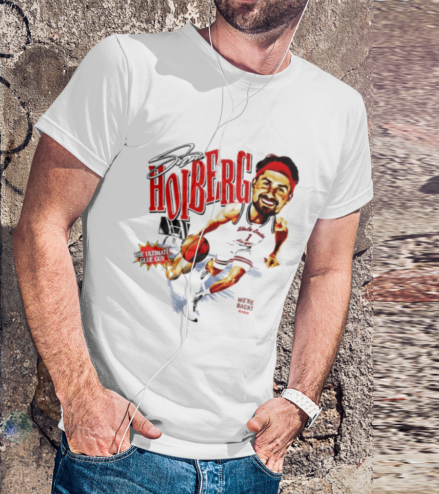 Sam Hoiberg Nebraska Cornhuskers We're Back Ultimate Glue Guy Basketball Player Red T-Shirt