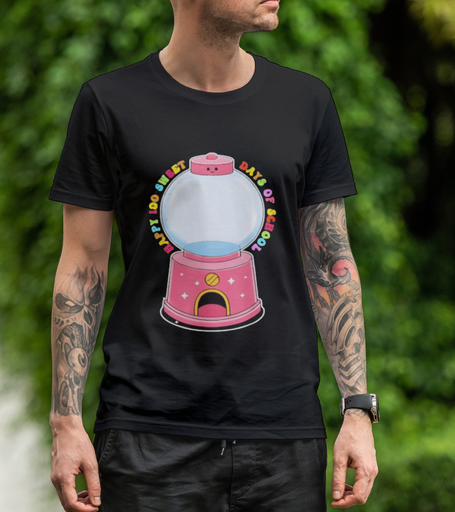 Happy 100 Sweet Days Of School Gumball Machine T-Shirt