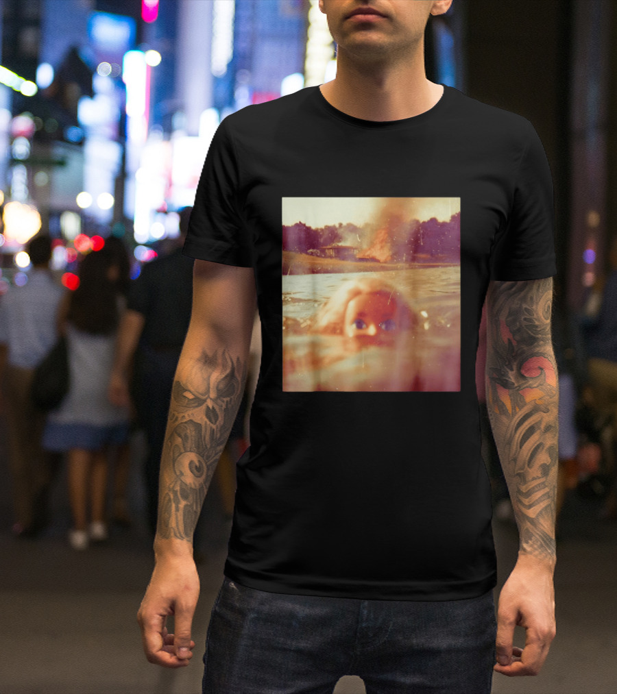 Doll Face Meme Swimming Surreal Humor T-Shirt