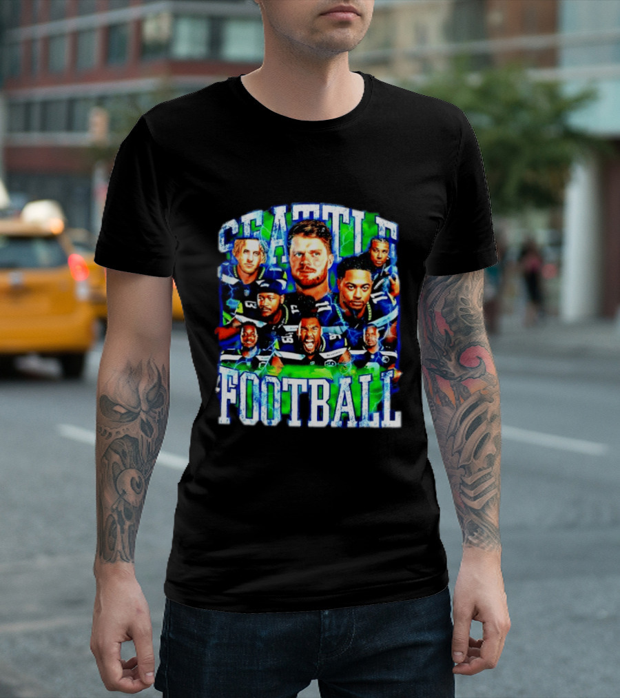 Seattle Football Players Team Spirit Celebration T-Shirt