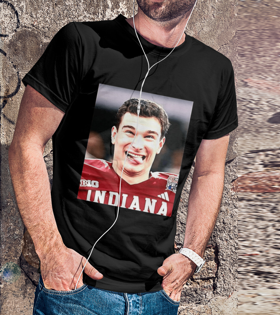 Indiana Hoosiers Fernando Mendoza NCAA Football Celebration Big Ten Championship Peachtree Bowl T-Shirt