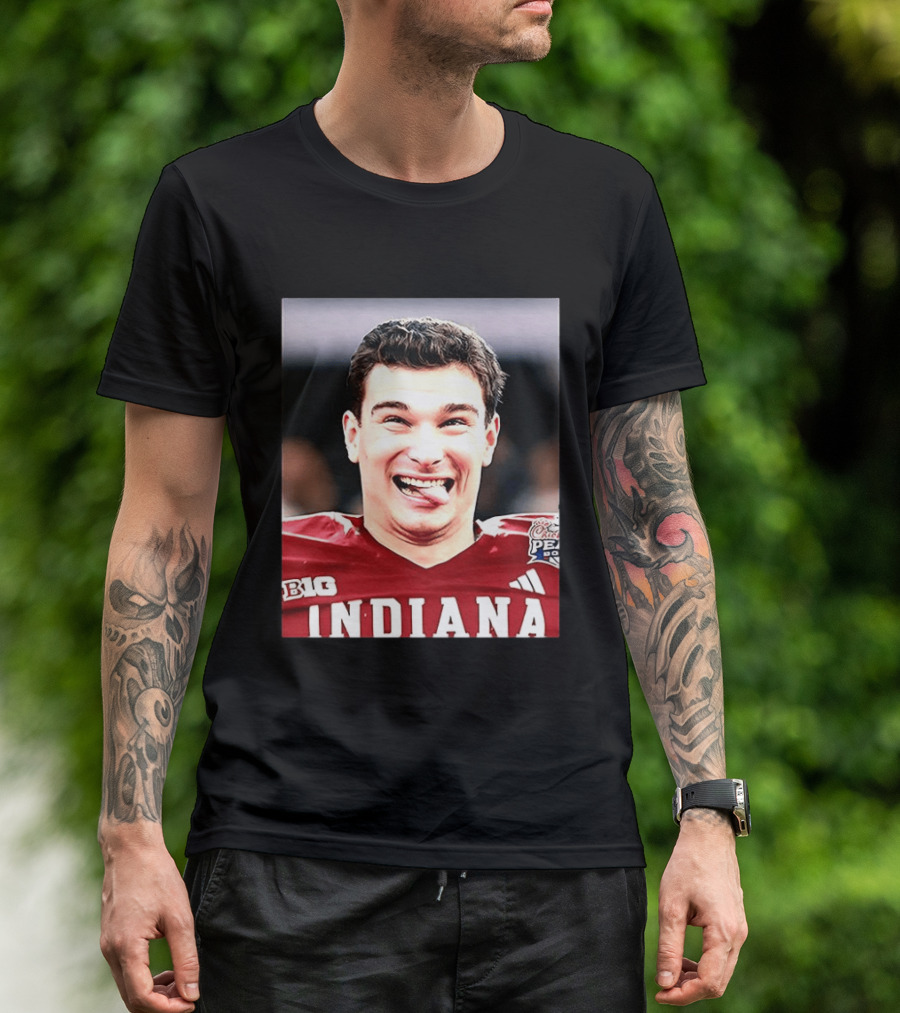 Indiana Hoosiers Fernando Mendoza NCAA Football Celebration Big Ten Championship Peachtree Bowl T-Shirt