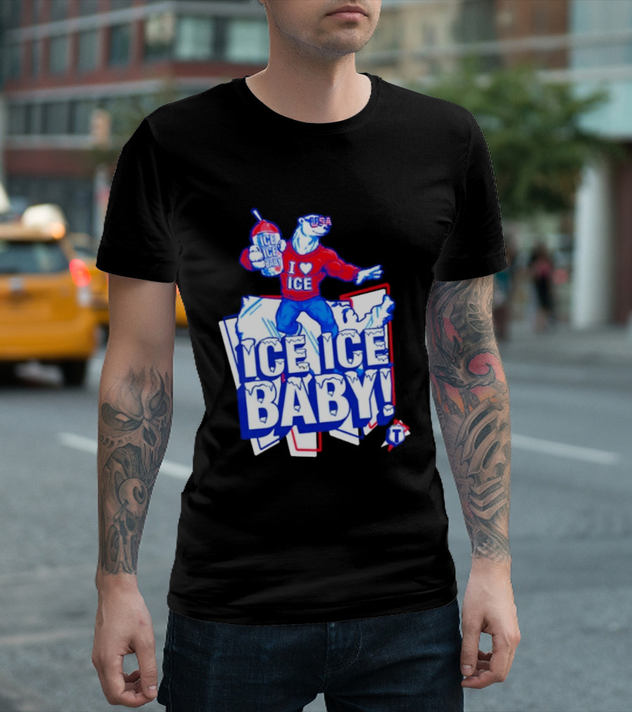 Tatum I Love Ice Ice Baby USA Polar Bear T-Shirt