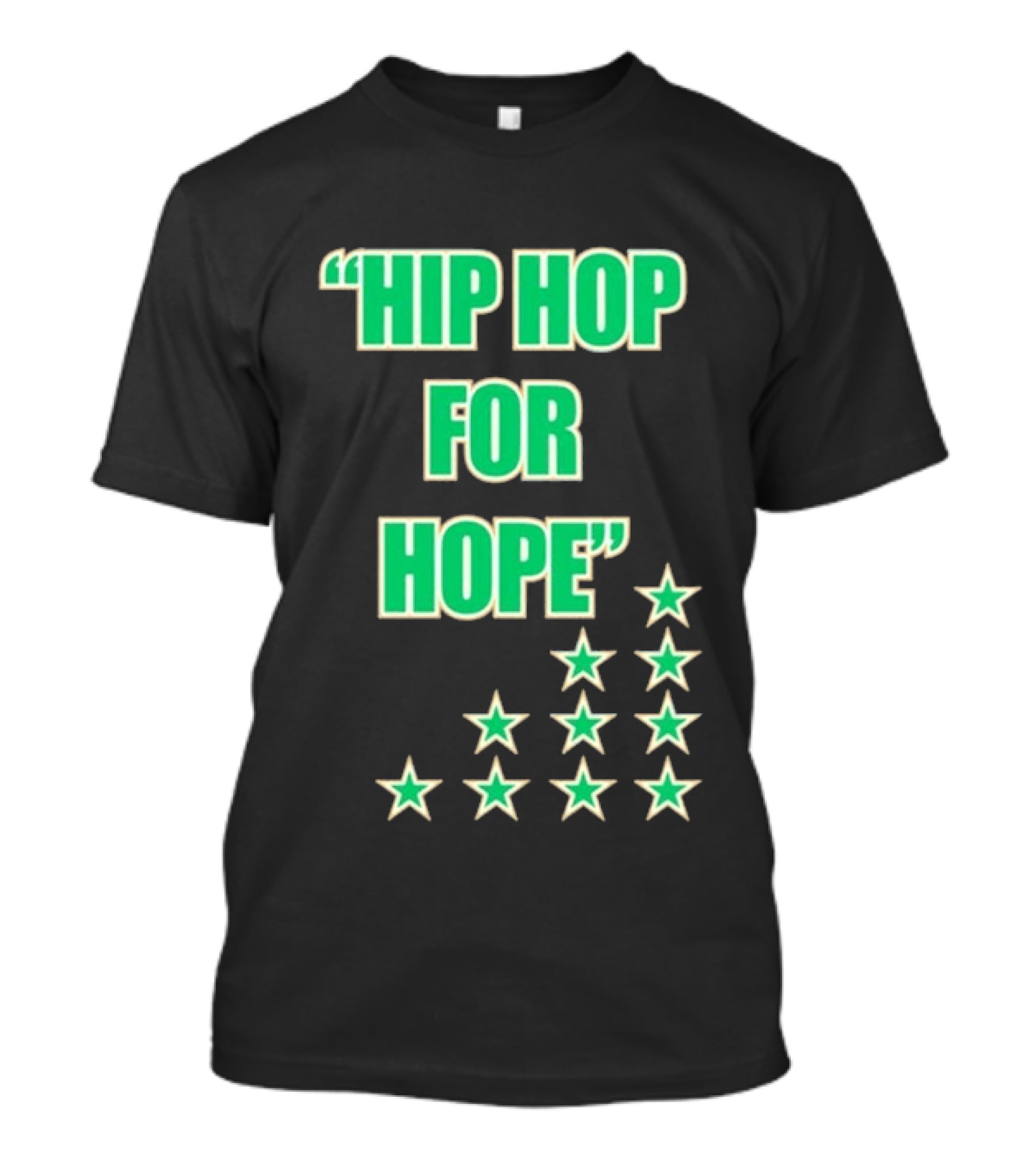 Hip Hop For Hope Green Stars Collection T-Shirt