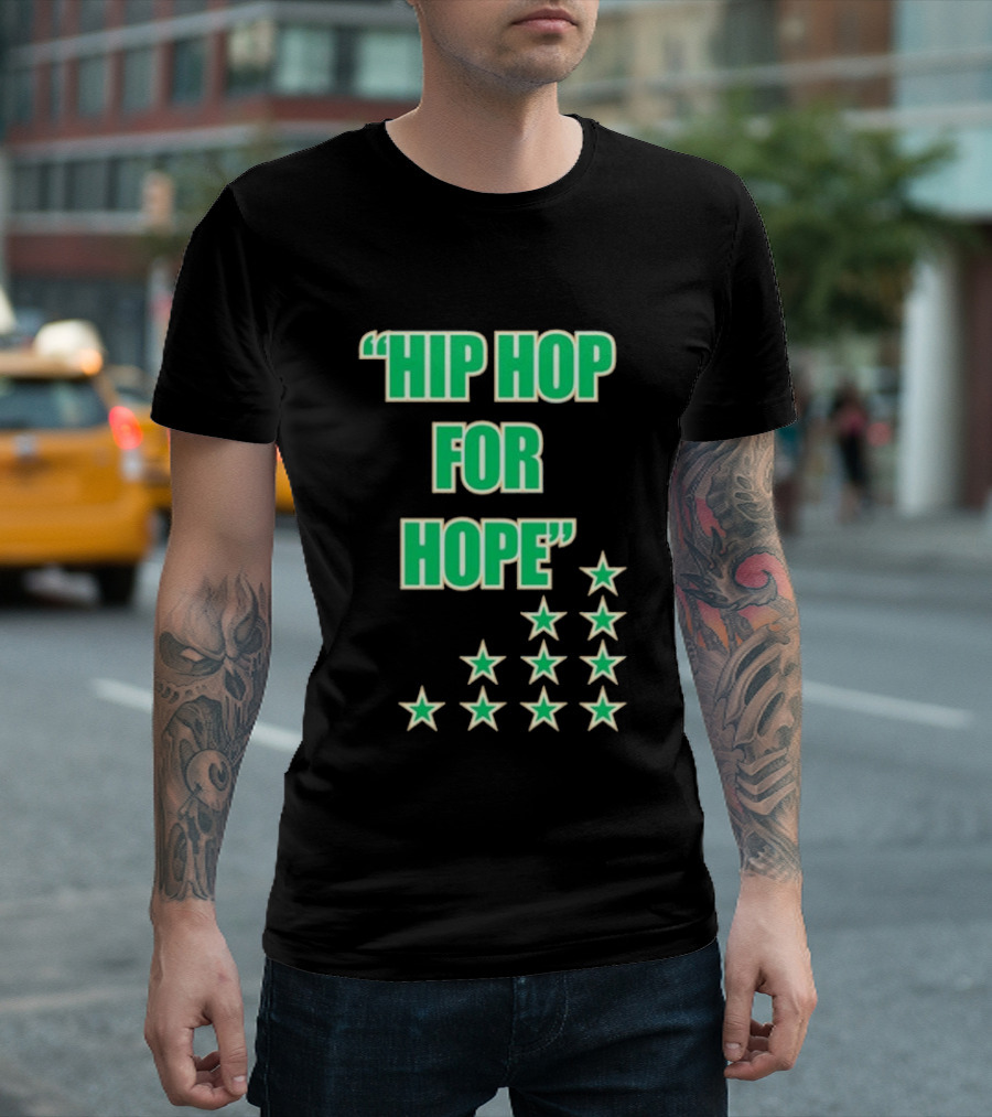 Hip Hop For Hope Green Stars Collection T-Shirt