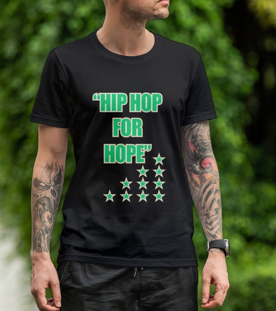Hip Hop For Hope Green Stars Collection T-Shirt
