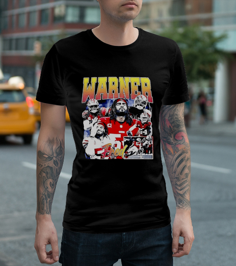 Fred Warner San Francisco Football Collage T-Shirt