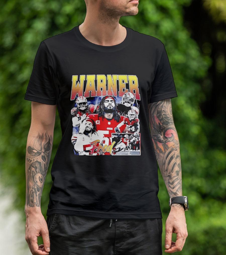 Fred Warner San Francisco Football Collage T-Shirt