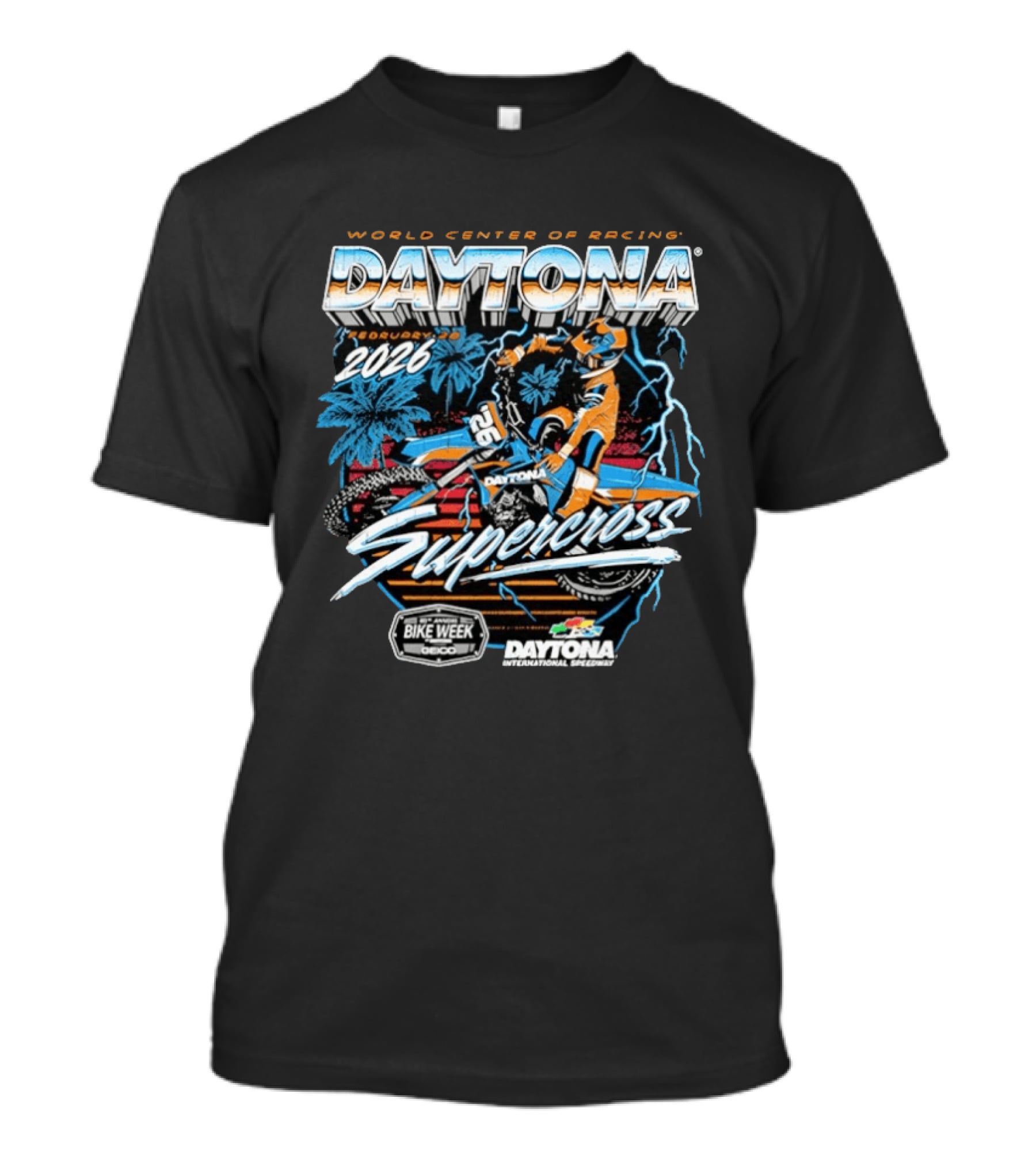 World Center Of Racing Daytona 2026 Supercross Daytona International Speedway Bike Week T-Shirt