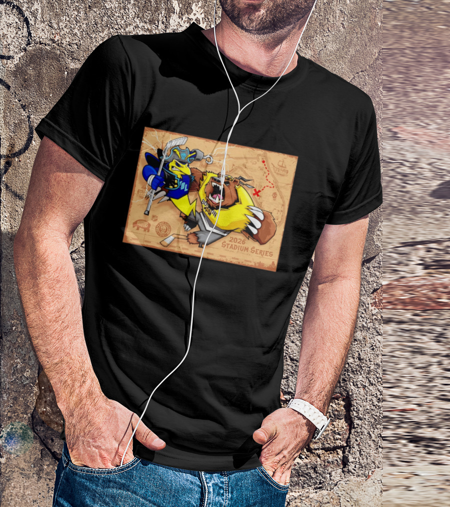 Tampa Bay Lightning Vs Boston Bruins 2026 Stadium Series Tampa Florida Map T-Shirt