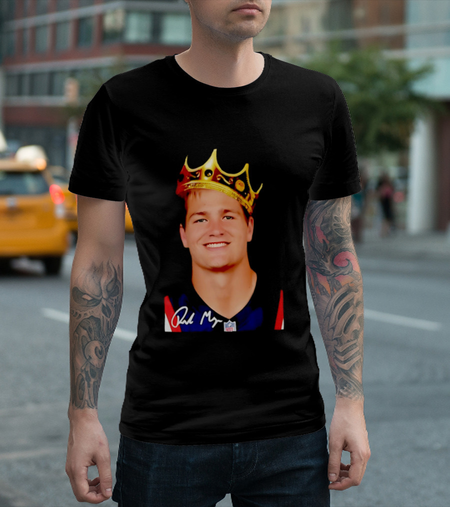 New England Patriots Drake Maye King Of The NFL Star Crown T-Shirt