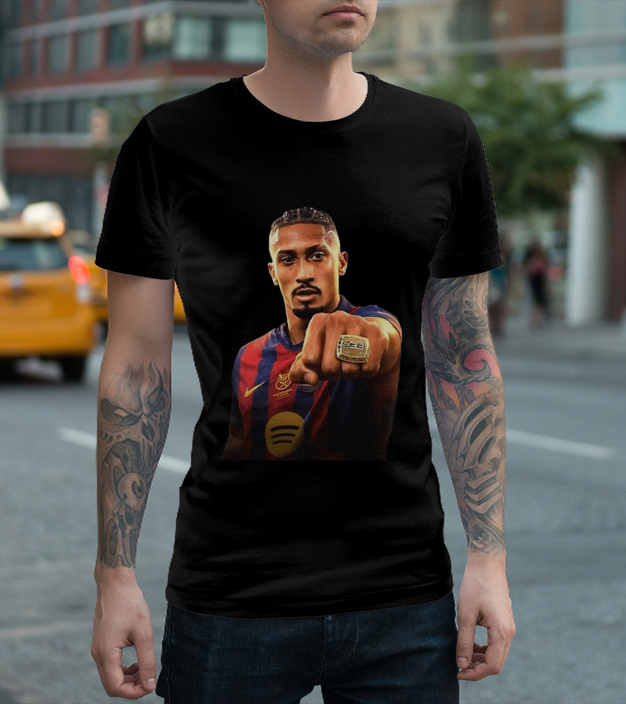 Raphinha 433 Awards Player Of The Year 2025 Ring Barcelona T-Shirt