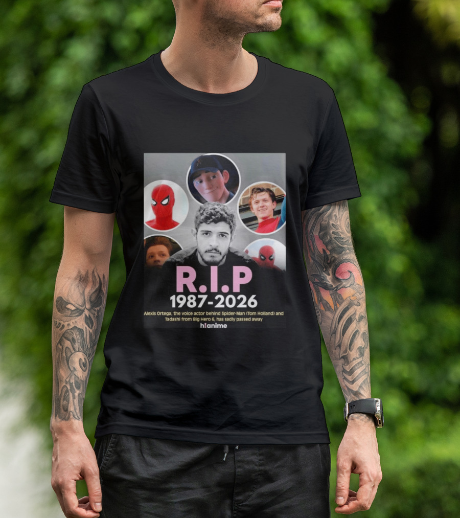 RIP Alexis Ortega 1987 2026 Voice Of Spider Man And Tadashi T-Shirt